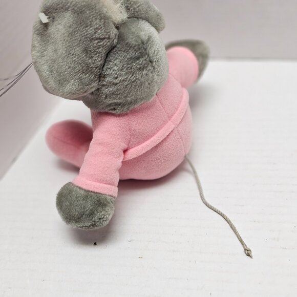 Vintage 80s 1984 Dakins Squeaky Plush Pink Gray Conklin Mouse Toy Rare - Picture 6 of 13